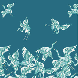 Apri immagine nella presentazione, Heron. Panel. Decorative. Dreamy. Fly. Blue
